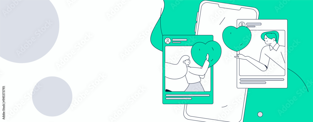 Virtual characters social communication concept business flat vector hand drawn illustration
Virtual characters social communication concept business flat vector hand drawn illustration