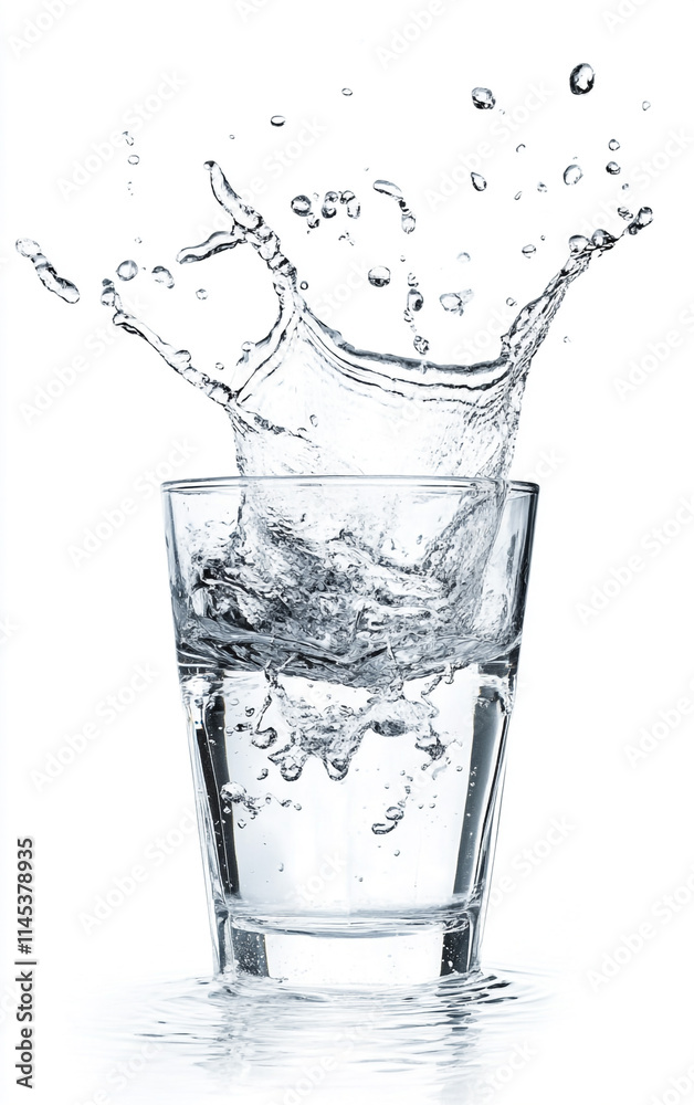 Splashing Water Spilling from a Glass Splashing Water Spilling from a Glass
