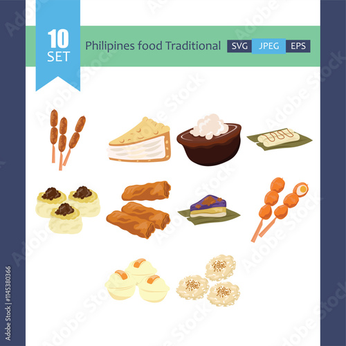 Filipino Food Illustration Set