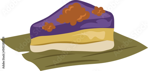 Filipino Food Illustration Set Sapin sapin