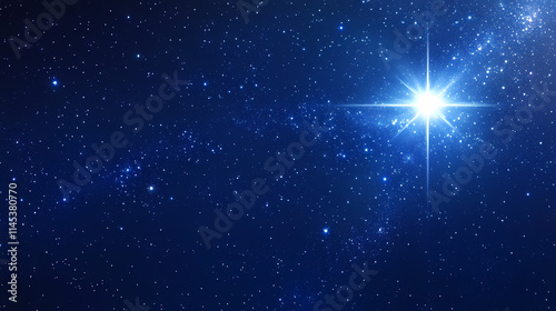 Star constellation, big dipper, guiding light points the way to the north star, used for navigation throughout history. Constellation. Illustration