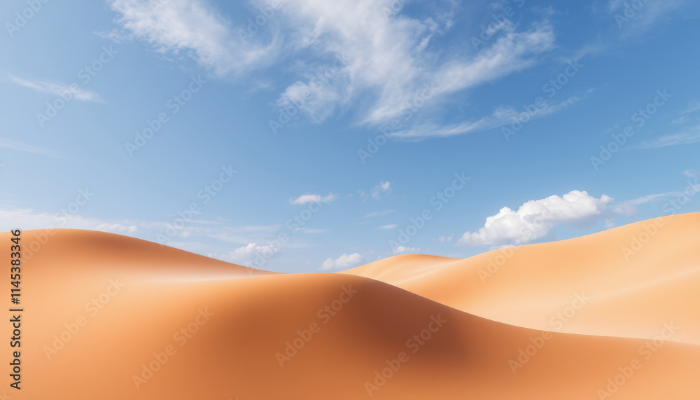 Gentle Sand Dunes Under A Clear Blue Sky Gentle Sand Dunes Under A Clear Blue Sky