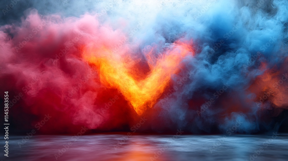 Fototapeta premium Dynamic social media banner template with vibrant colors and bold typography isolated on a transparent background ideal for content creators