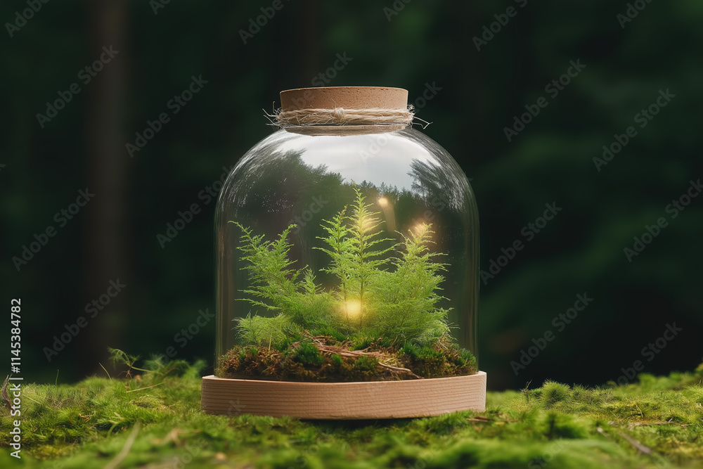 Miniature Forest in a Glass Dome Miniature Forest in a Glass Dome
