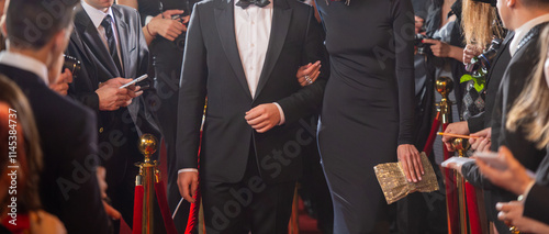 Obraz na płótnie abstract background with celebrities on the red carpet