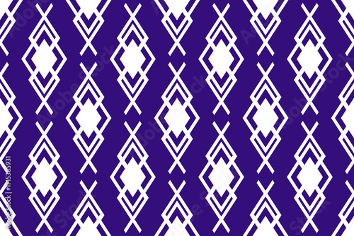 Geometric ethnic oriental seamless pattern traditional Design for background,carpet,wallpaper.clothing,wrapping,Batik fabric,Vector illustration.embroidery style - Sadu, sadou, sadow or sado