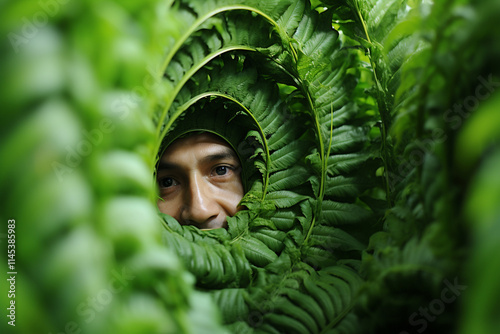 wondrous spectacle of fern fronds gracefully unfurling mirrors profound odyssey of enlightenment and self-realization that accompanies magnificent process of maturation photo