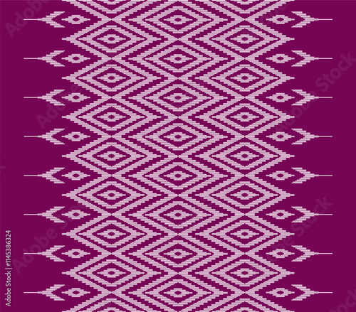 Geometric ethnic oriental seamless pattern traditional Design for background,carpet,wallpaper.clothing,wrapping,Batik fabric,Vector illustration.embroidery style - Sadu, sadou, sadow or sado