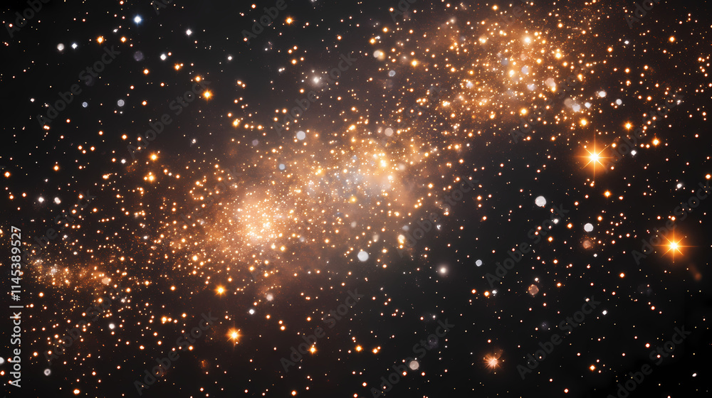 Fototapeta premium A constellation twinkles in the night sky, its stars forming a familiar pattern. Constellation. Illustration