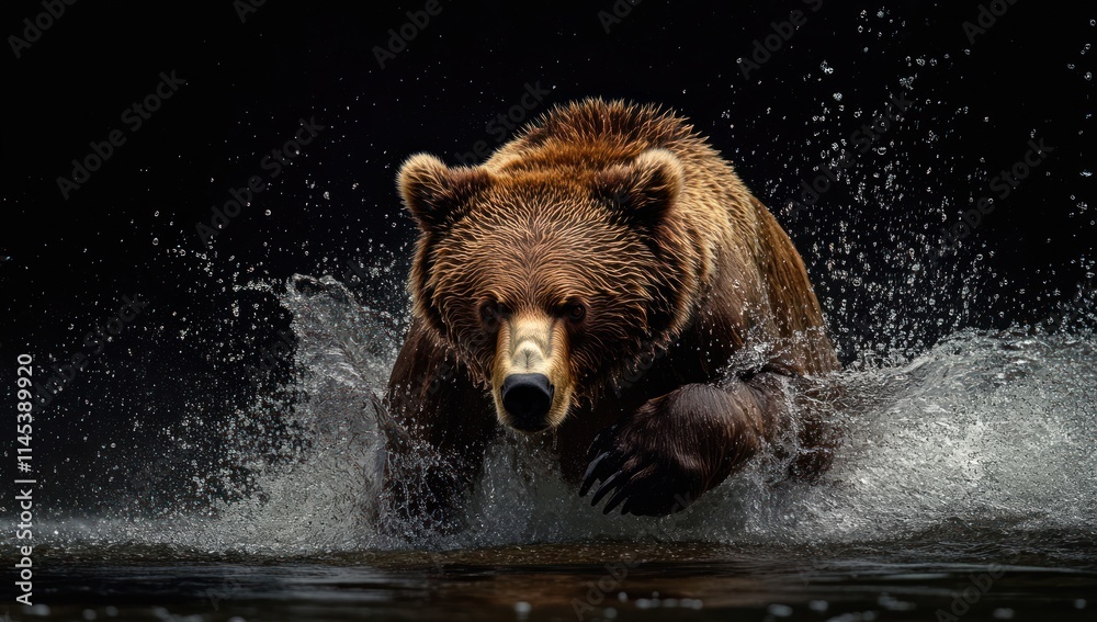 Grizzly Bear Emerging from the Water Grizzly Bear Emerging from the Water