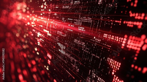 Wallpaper Mural Falling stock data visualization digital finance technology environment abstract viewpoint deep red concept Torontodigital.ca