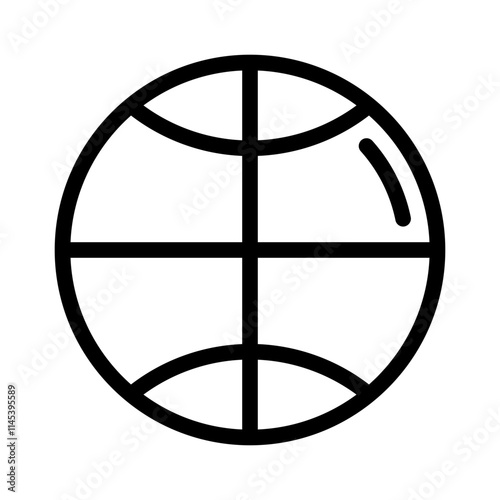 Basketball line icon