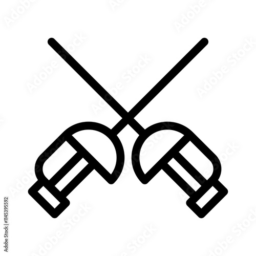 Fencing line icon
