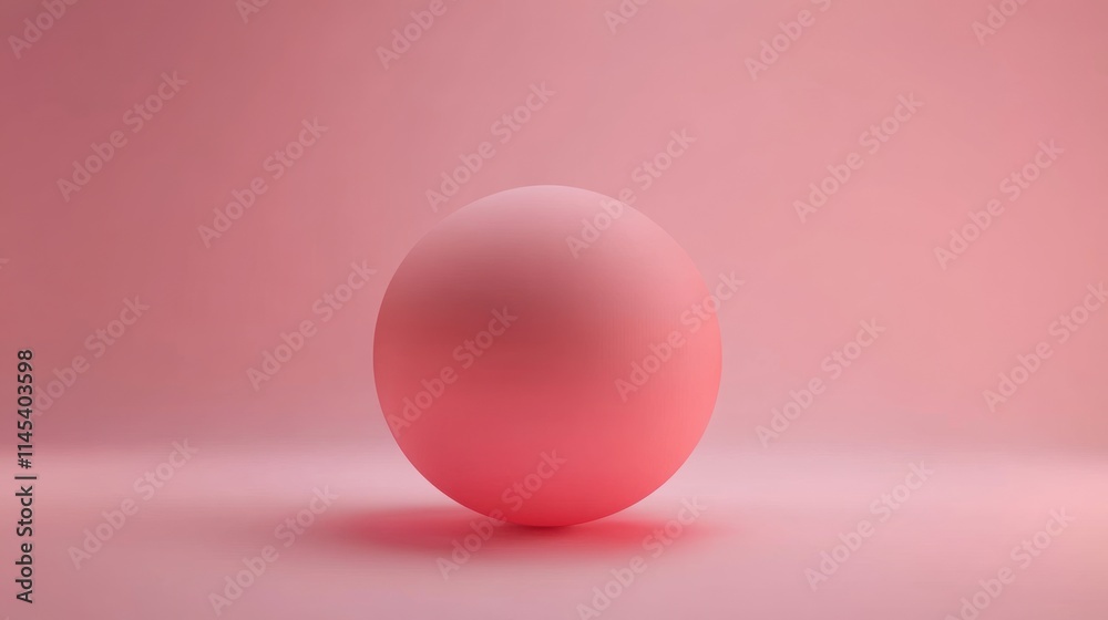 Pink Sphere on Pink Background: Minimalist Abstract Photography Pink Sphere on Pink Background: Minimalist Abstract Photography