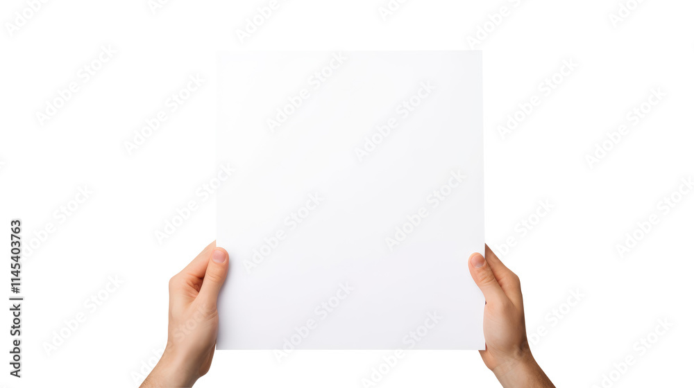 Hand holding blank paper isolated on transparent background Remove png, Clipping Path, pen tool Hand holding blank paper isolated on transparent background Remove png, Clipping Path, pen tool