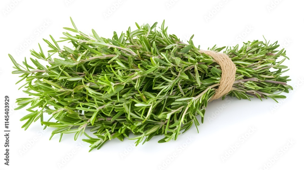 Fresh Rosemary Sprigs Bundled Together Fresh Rosemary Sprigs Bundled Together