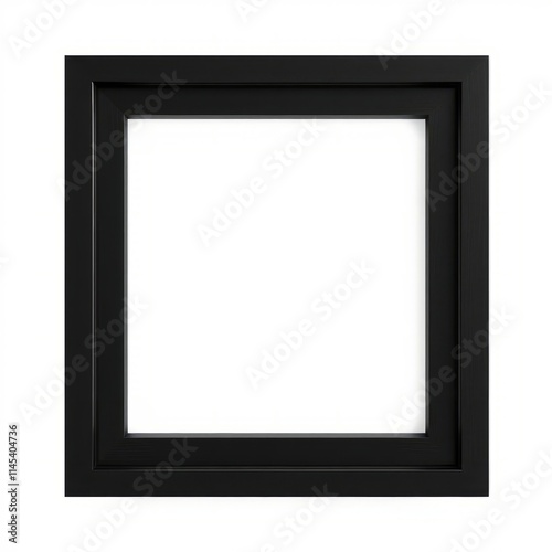 Minimalistic black wooden frame with a sleek modern design isolated on white background frame isolated frame border design background isolated