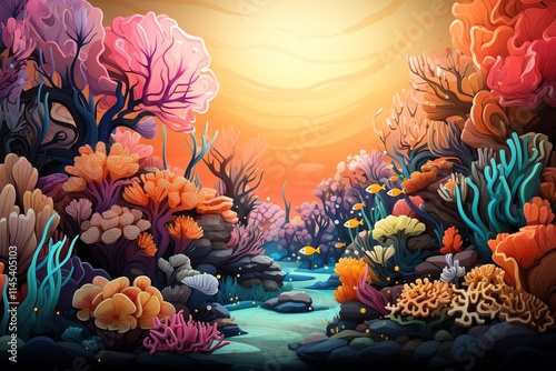 Vibrant coral reef underwater scene. (1)
