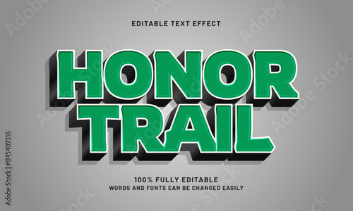 honor trail editable text effect with a knight and hero theme