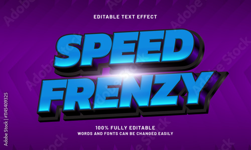 speed frenzy editable text effects with a speed and race theme