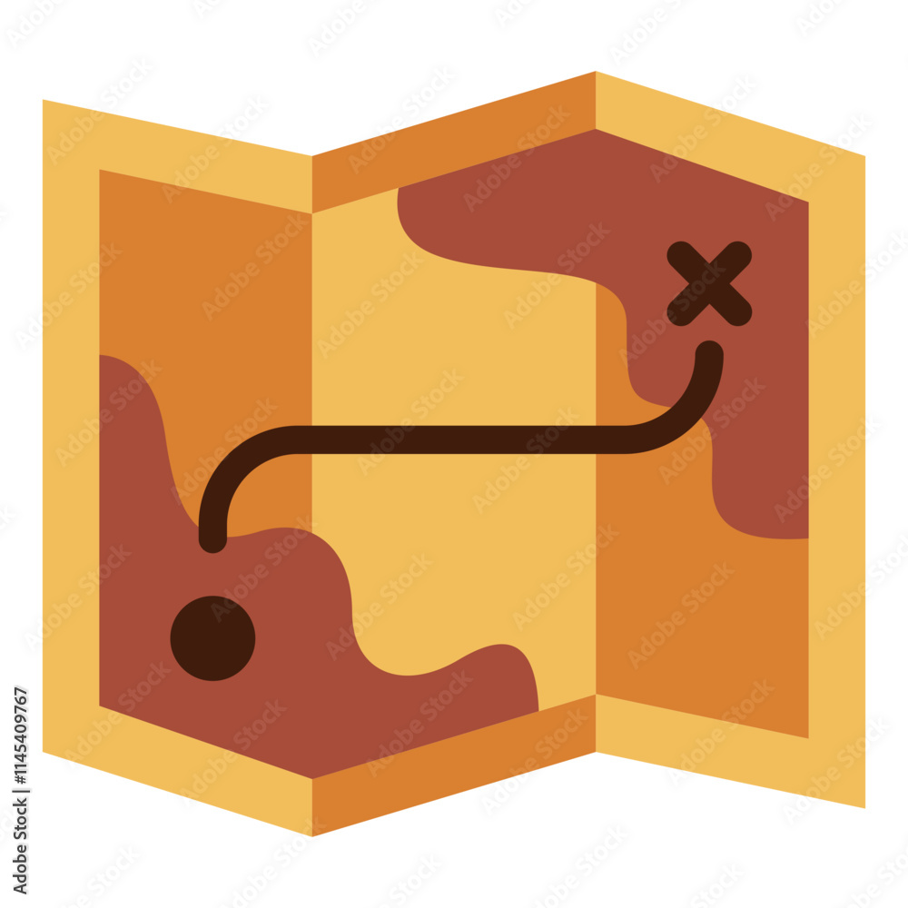 Treasure Map Icon for Adventure Seekers Treasure Map Icon for Adventure Seekers