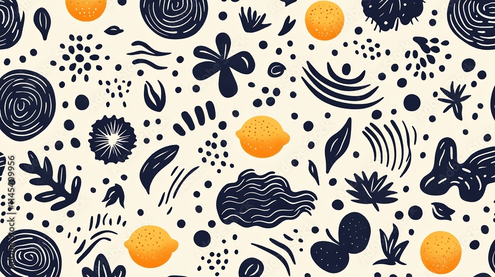 Handdrawn doodle pattern on a transparent background for creative fun branding Handdrawn doodle pattern on a transparent background for creative fun branding