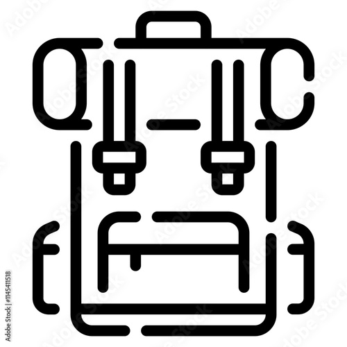 Stylish Hiking Backpack Icon Design