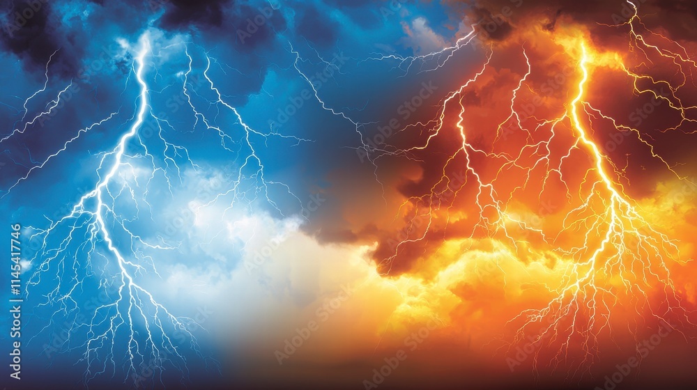 Lightning storm phenomenon over sky digital art nature dramatic view atmospheric contrast Lightning storm phenomenon over sky digital art nature dramatic view atmospheric contrast