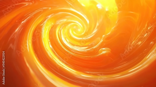 Abstract swirling orange and yellow liquid texture photo