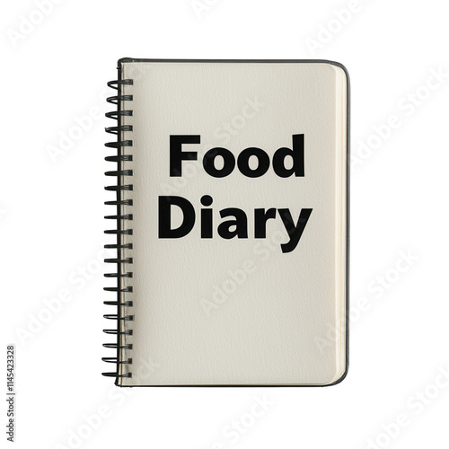 Food diary transparent background personal journal minimalist design creative workspace top view healthy eating photo