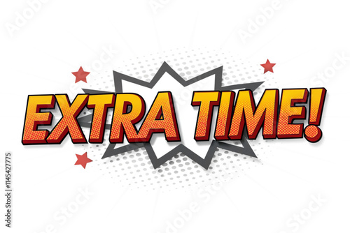 Extra Time Comic Style Text Effect - Dynamic and Bold Design with Pop Art Elements