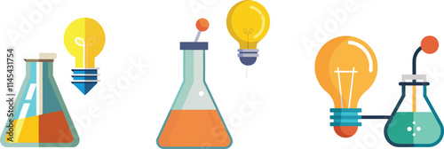 High-Resolution Laboratory Equipment Vector Set Designed for Scientific Graphics