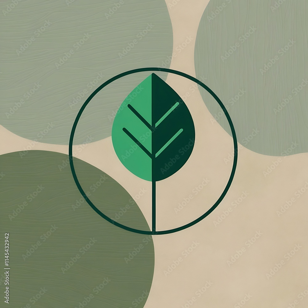 Obraz premium Eco-Friendly Leaf Logo