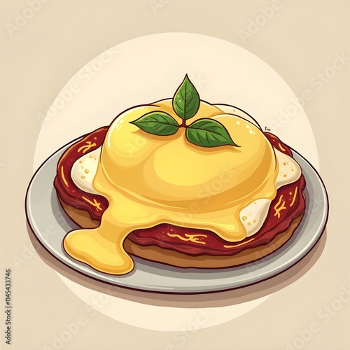 Pancakes with syrup and berries