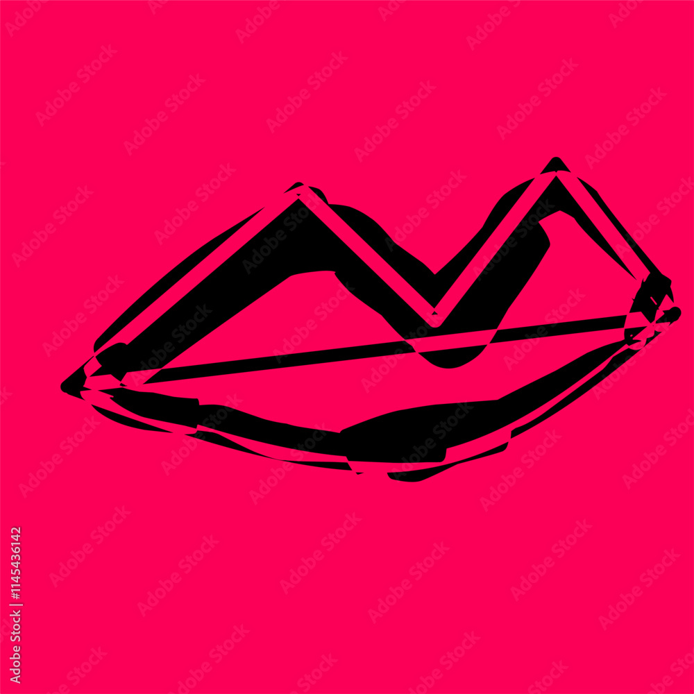 Vector pink lipstick imprint, lips in kiss for Valentine's Day goods design, love confession, wedding invitation, paper print, fashion textile, shop for adults. Kiss pattern for romantic products Vector pink lipstick imprint, lips in kiss for Valentine's Day goods design, love confession, wedding invitation, paper print, fashion textile, shop for adults. Kiss pattern for romantic products