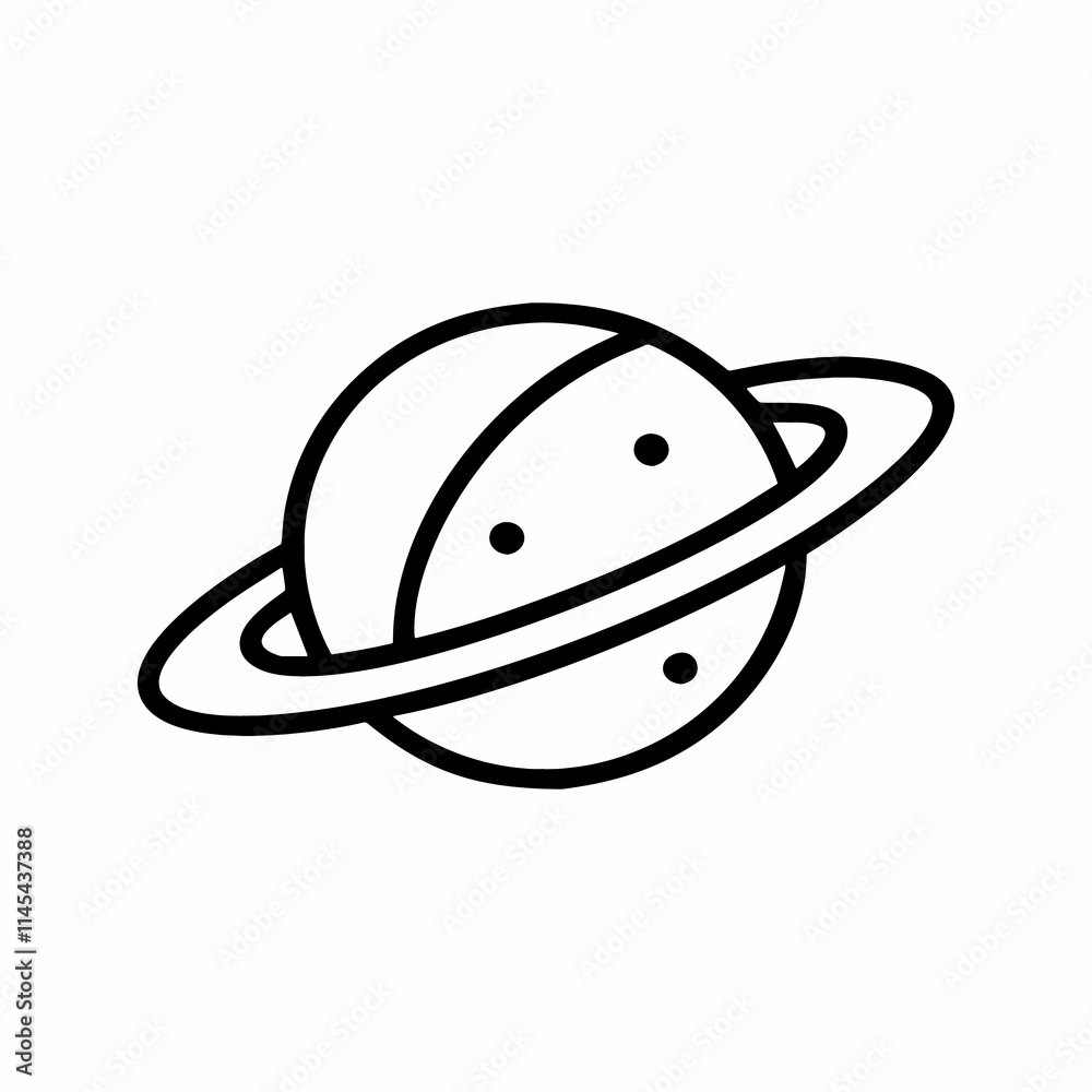 Fototapeta premium The Planet Black and white image for illustration