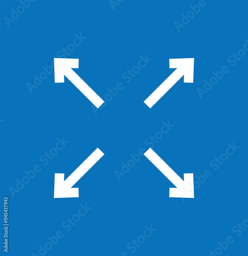 Fullscreen Icon vector isolated on white background. Expand to full screen icon. Fullscreen sign icon. Arrows symbol. Full screen and exit full screen icon set. 