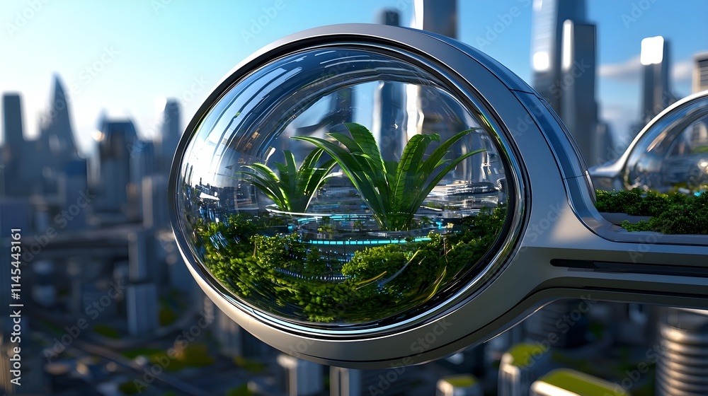 Futuristic Cityscape with Eco-Friendly Pods - Futuristic Cities Futuristic Cityscape with Eco-Friendly Pods - Futuristic Cities