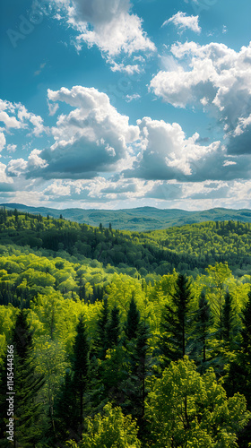 Vivid Landscape with Enhanced Blues and Greens through Perfect Color Correction Techniques