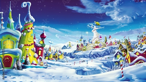 Whoville backdrop Digital whoville fantasy photo