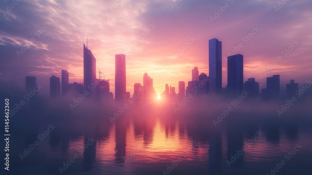 sunrise over the city sunrise over the city