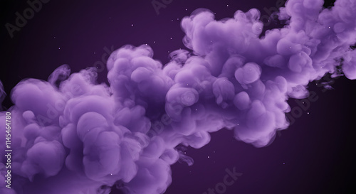 Abstract Purple Smoke Cloud Swirling Ink Fluid Design Artistic Background photo