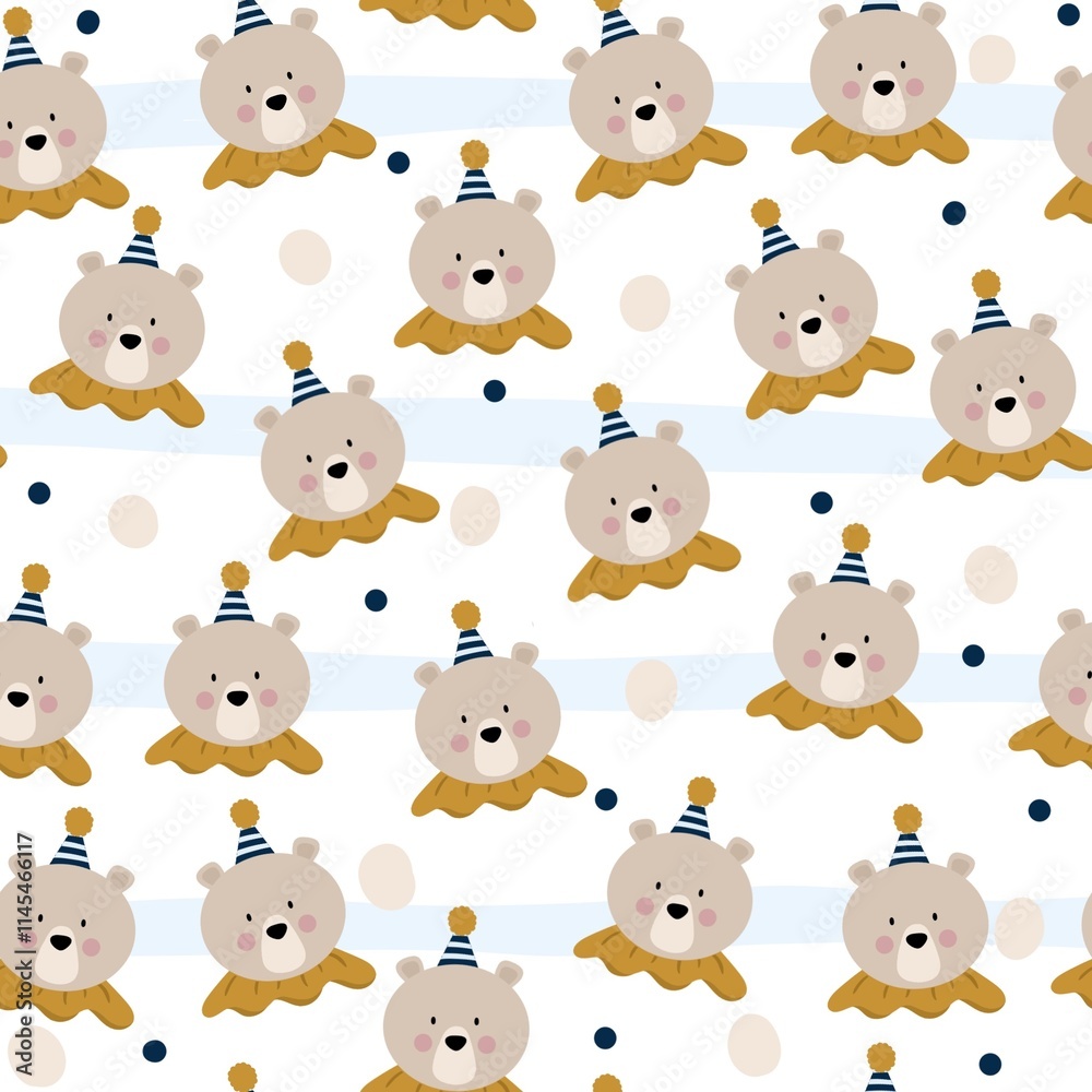 Obraz premium seamless pattern with teddy bears