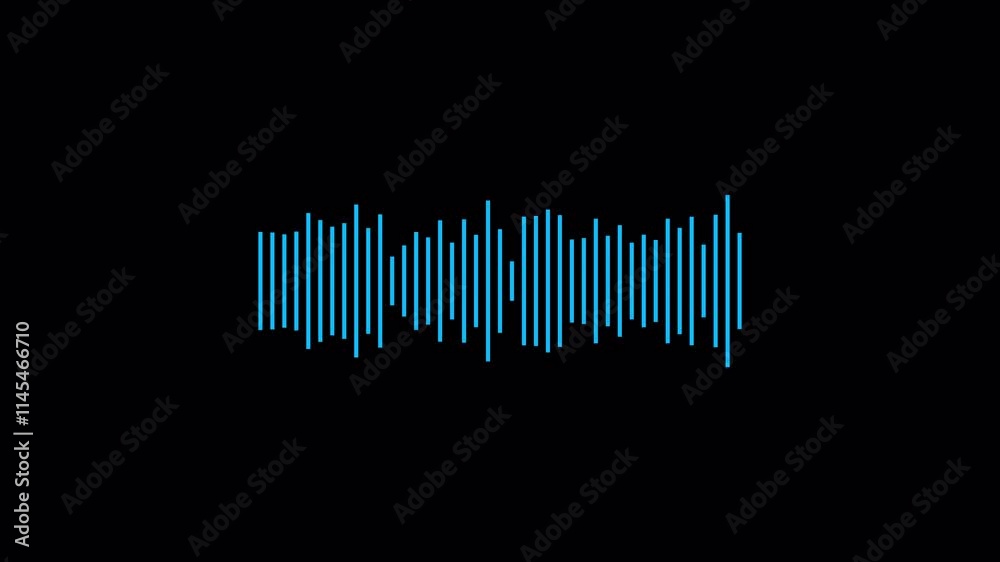 Soundlines Animation Line audio wave visualization voice record, sound wave animation on ...