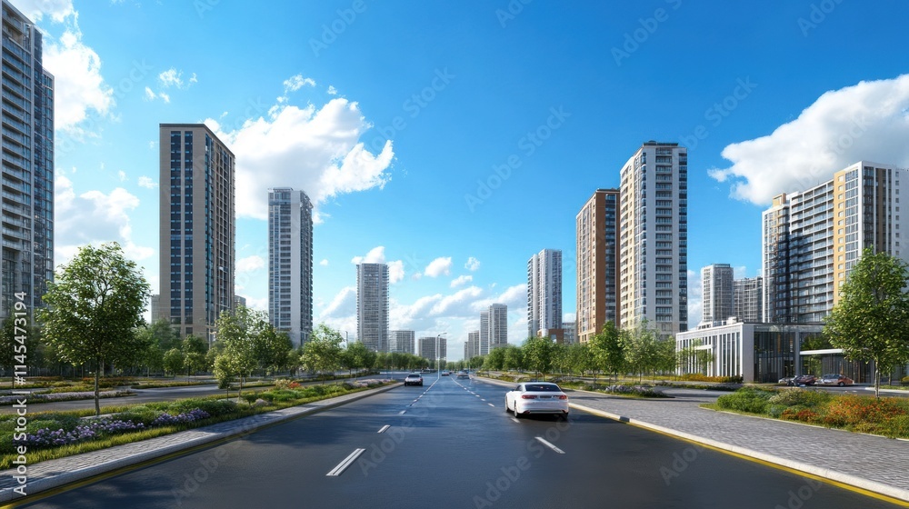 Modern Cityscape: A Vision of Urban Development Modern Cityscape: A Vision of Urban Development