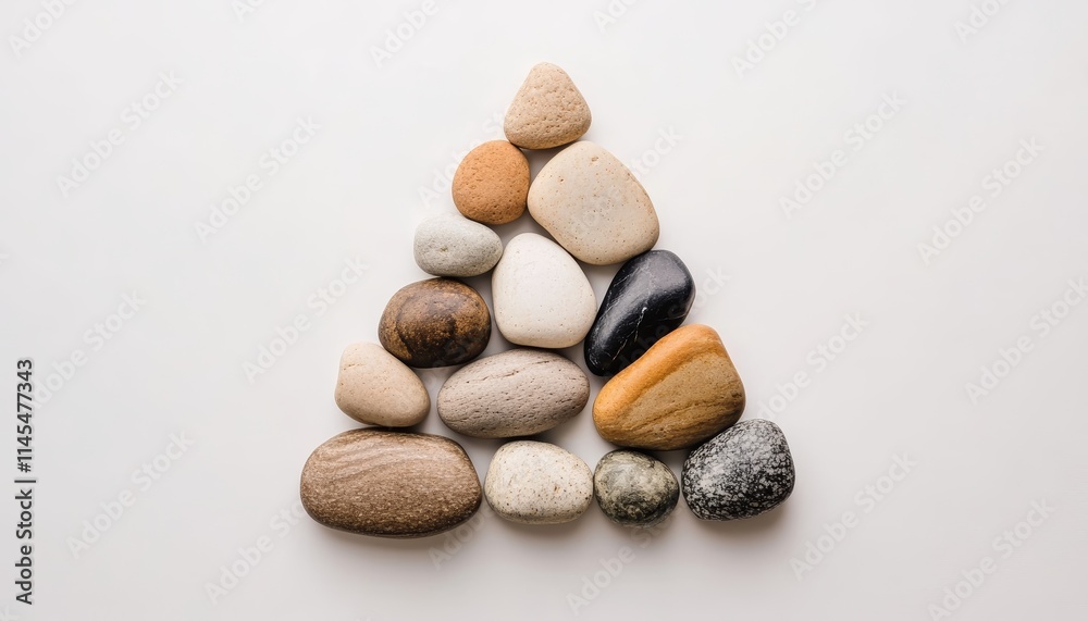Pyramid of smooth river stones on white background Pyramid of smooth river stones on white background