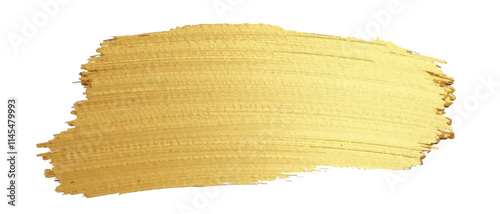 Golden Brush Stroke. Gold Metal foil Png vector Paint vector glitter stroke isolated on transparent background. Metalic paintbrush. glitter color smear painting frame on white. Abstract glow shine