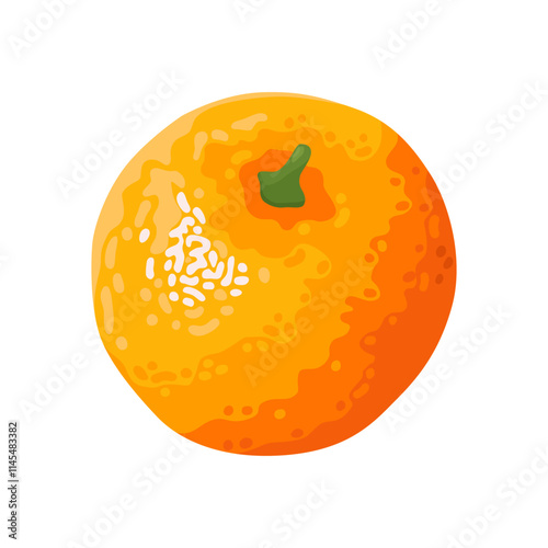 Orange sweet tangerine isolated on white background. Fresh fruit. Symbol of Chinese New Year, Tet.	