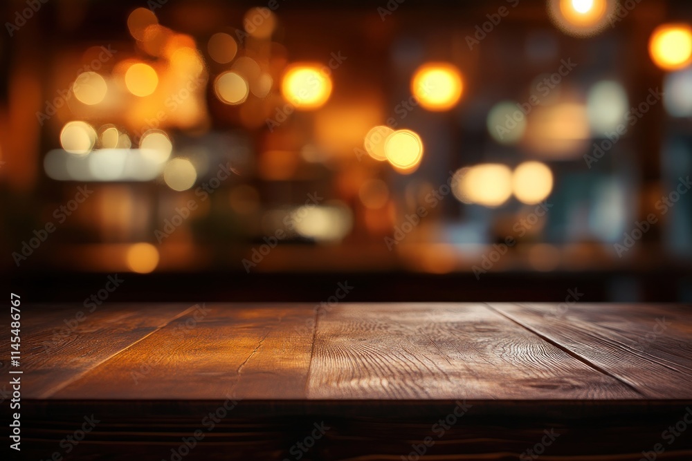 A warm, blurred background of a cozy cafe setting with a wooden table in focus. A warm, blurred background of a cozy cafe setting with a wooden table in focus.
