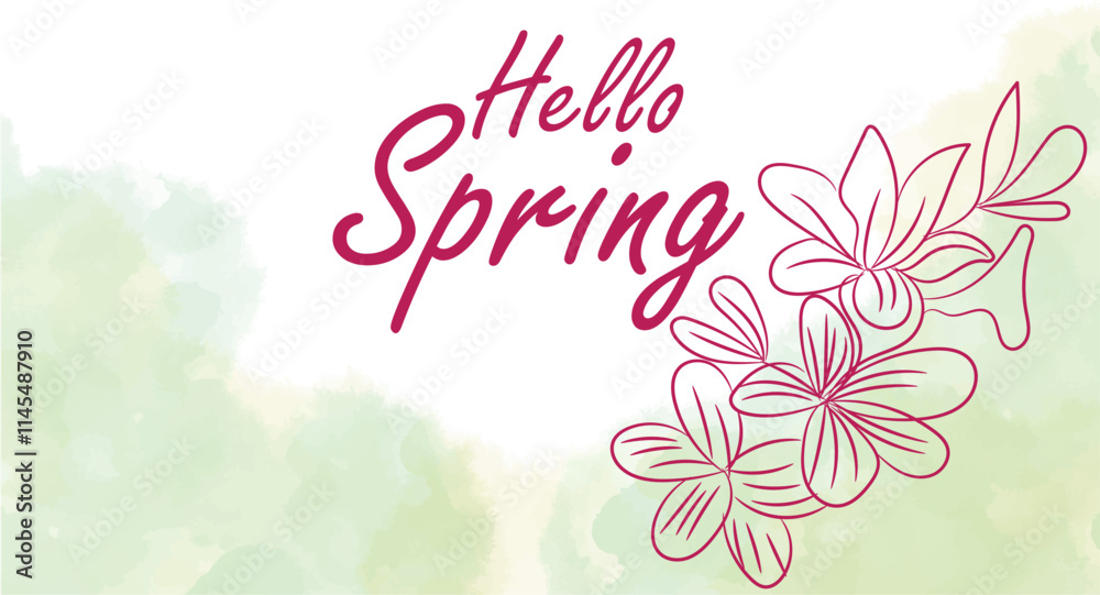 Hand drawn spring background Hand drawn spring background